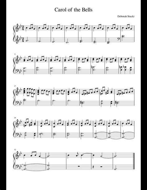 My previous piano arrangements needed orchestral (or track) accompaniment but no accompaniment is needed for this version. Carol of the Bells sheet music for Piano download free in PDF or MIDI