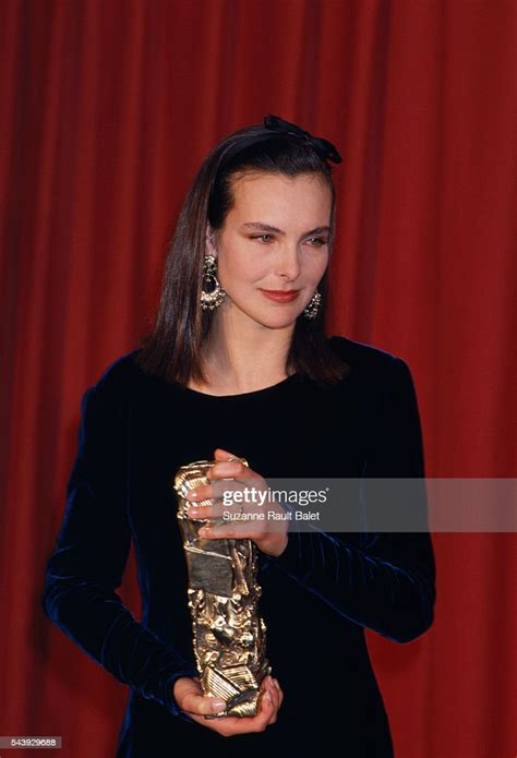 French Actress Carole Bouquet With Her 1990 Cesar Award For Best
