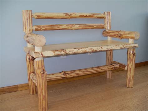 Custom Made Log Bench By Beach Home Cabinetry Rustic