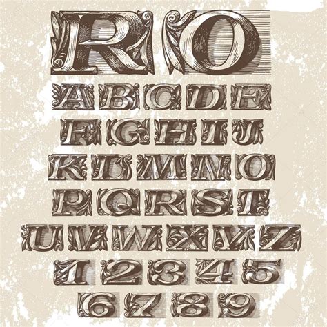 Vector Set Vintage Fonts Stock Vector Image By ©sergeypykhonin 24601297