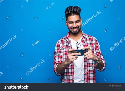 Young Happy Bearded Indian Man Play Stock Photo 1677031522 Shutterstock