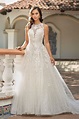 T212013 Romantic Embroidered Lace Ball Gown Wedding Dress with Halter ...