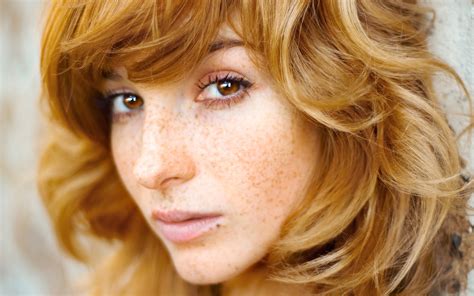 Wallpaper Face Women Redhead Model Depth Of Field Long Hair Actress Brown Eyes