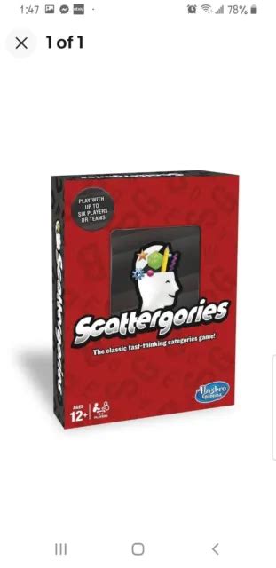 Hasbro Gaming Scattergories New Table Top Game Board Game New 1400
