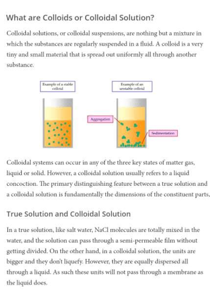 A colloidal particle of iron(iii) hydroxide, for example, does not contain enough hydroxide ions to 3. DOCUMENT ON COLLOIDAL SOLUTION BY NIPUN Class 9 Notes | EduRev