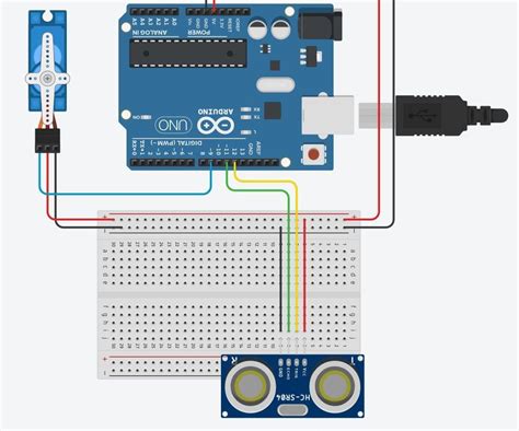 Ultrasonic Sensor And Servo Reactive Motion With Arduino 4 Steps