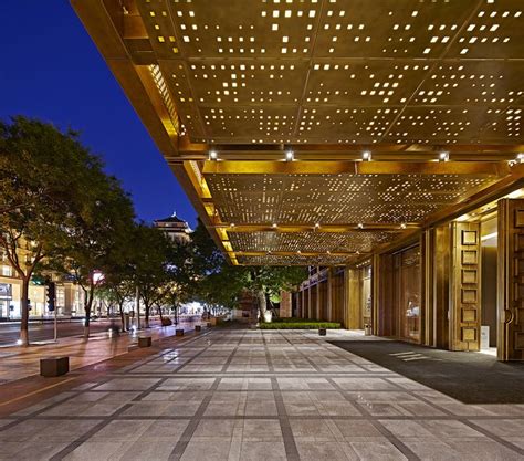 Hotel Facade Canopy Design Light Architecture