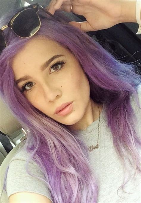 Hairstyle halsey songs american singers singer hair evolution halsey hair long hair styles blue hair hair halsey hair cool hairstyles beauty red hair ginger hair pink hair ginger hair color. Halsey Straight Purple Uneven Color Hairstyle | Steal Her ...