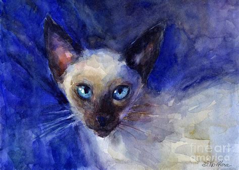 Siamese Cat Painting By Svetlana Novikova Fine Art America