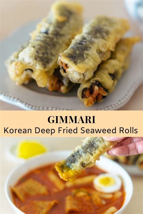 Wash and rinse the rice in several changes of water, then drain off as much liquid as possible. Gimmari (Korean Deep Fried Seaweed Rolls) | chopsticks and ...