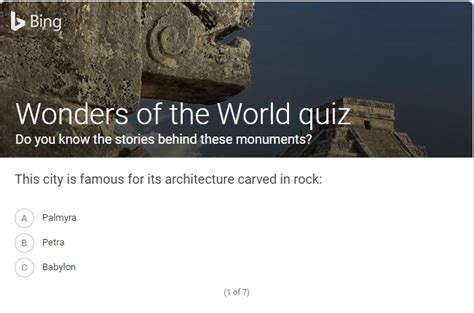 You can also try quizzes like bing today's quiz and bing news quiz if it's of your interest! Bing Halloween Quiz | Microsoft Rewards Quiz - Windows ...
