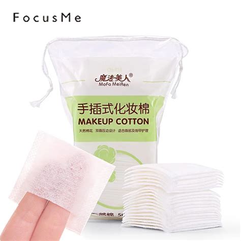 50pcs Soft Cotton Facial Cleaning Pads Natural Organic Wipe Pads Nail Polish Makeup Remover