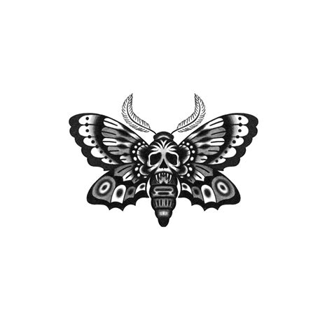 Death Moth Tattoo Realistic Temporary Tattoos Tattoo Icon Tattooicon
