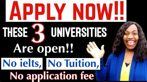 Universities With No Tuition Fees No Application Fee Multiple