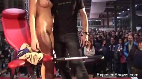 Exposed Shows Hot Slut Playing With A Rock Hard Cock At The Sex Show