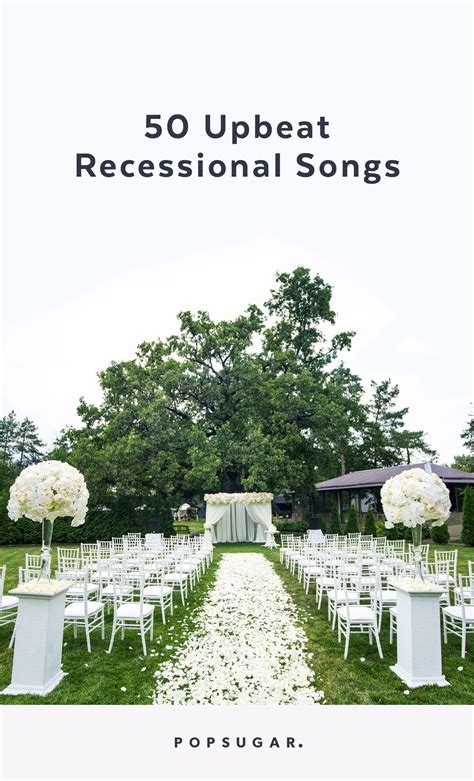 Lists of sweet, beautiful songs to play at a wedding reception. Wedding Music: 50 Upbeat Recessional Songs | Recessional ...