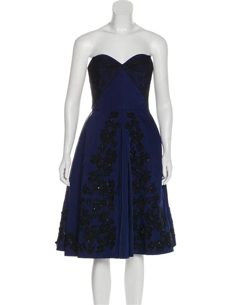 Oscar De La Renta Strapless Embellished Evening Dress Clothing