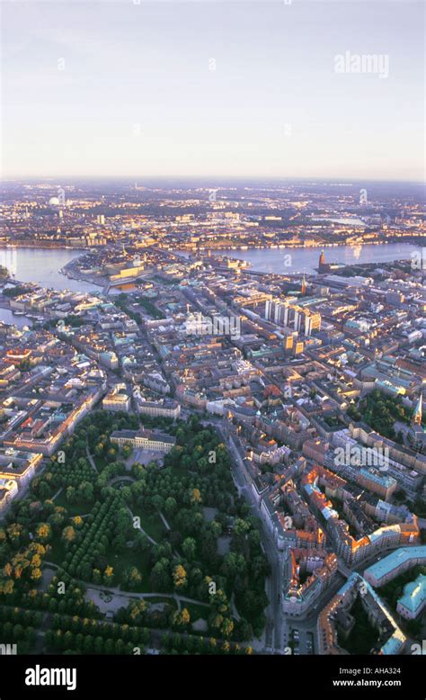 Sweden Stockholm Aerial View Of The City Stock Photo 1155875 Alamy
