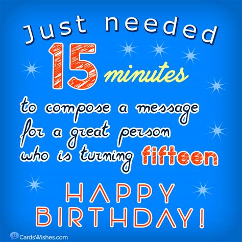 Happy 15th Birthday Messages