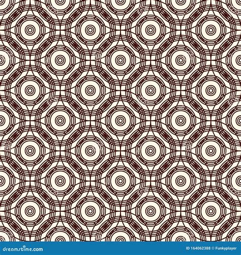 Seamless Pattern With Repeated Overlapping Circles Round Links Chain