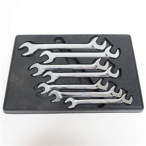 Snap On Tools Svsm807a 7 Piece Metric Four Way Angle Open End Wrench Set