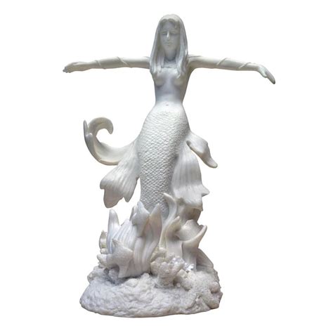 Design Toscano Oceans Queen Mermaid Bonded Marble Resin Statue