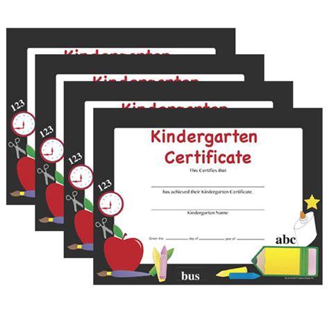 Recognition Certificate Kindergarten Certificate Creative Shapes Etc