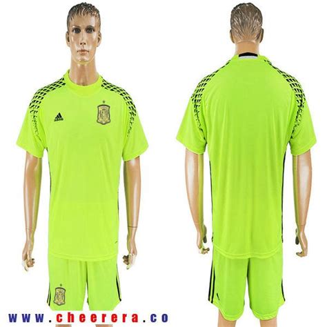 Spain Fluorescent Green Goalkeeper 2018 Fifa World Cup Soccer Jersey