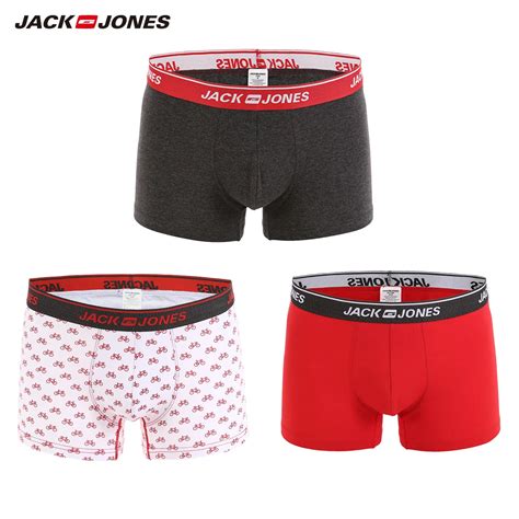 Jackjones Mens Elastic Cotton Printed Boxer Shorts 3 Pcslot Breathableandcomfortable Mens