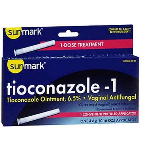 Sunmark Tioconazole 1 Vaginal Antifungal Disposable Applicator 016oz