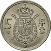 [#580843] Coin, Spain, Juan Carlos I, 5 Pesetas, 1975, EF(40-45 ...