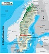 Sweden Large Color Map