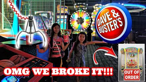 Omg We Broke The Arcade Machine At Dave And Busters Big Wins On The