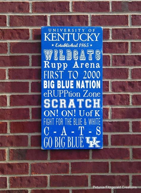Items Similar To University Of Kentucky Painted Wood Sign Word Art On