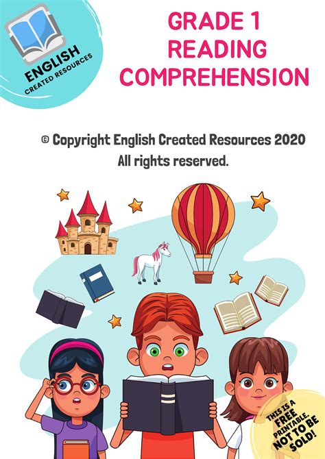 Reading Comprehension Worksheets Grade 1 English Created Resources