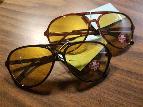 Sunglasses 70s Yellow Aviators Night Driving Glasses With Etsy