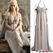 Game of Thrones Cosplay Daenerys Targaryen Mother of Dragons Grey Dress ...