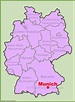 Munich location on the Germany map - Ontheworldmap.com