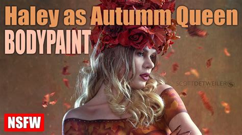 Bodypaint NSFW My Body Painting Project On Haley As The Autumn Queen