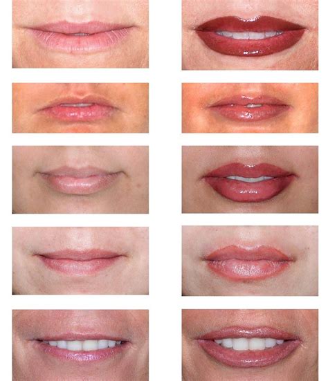 Before And After Permanent Lip Makeup Lip Permanent Makeup