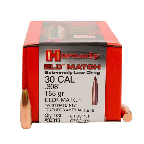 Hornady 308 155 Gr Eld Match 100 Pack