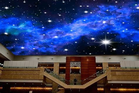 Check ut this diy painted night sky ceiling with removable glow in the dark star stickers. DIY 3d Blue Night Stars in the Sky Room Wall Paper Mural Rolls for 3 d Wall Livingroom Photo ...