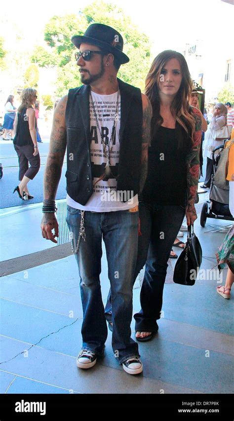 A J Mclean And His Pregnant Wife Rochelle Karidis Go To The Cinema At The Grove Hollywood
