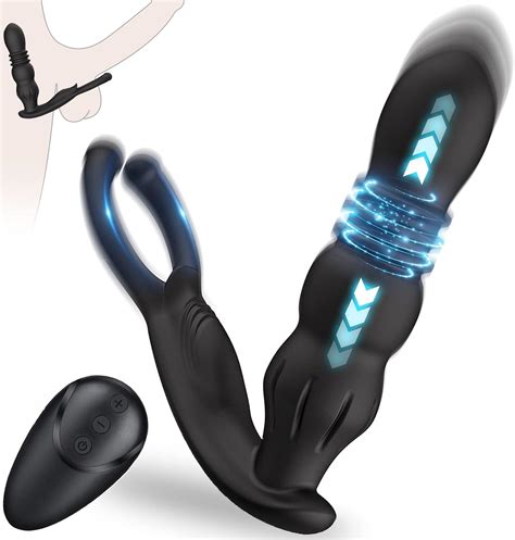 Amazon Vibrador anal de empuje masajeador de próstata vibrante de