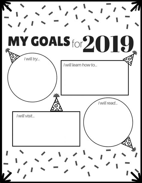 New Year Printable Goal Setting Worksheet For Kids Kids Worksheets