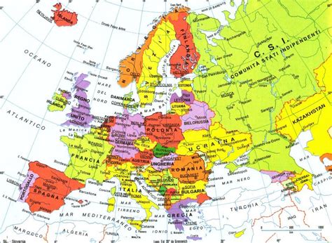 Cartina Politica Europa Italiana Cartina