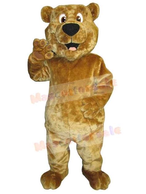 Lovely Light Brown Bear Mascot Costume Animal