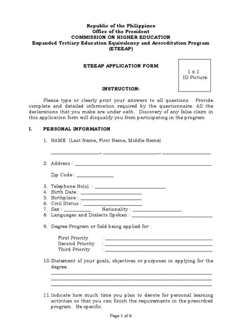 Eteeap Application Form Pdf Employment Question