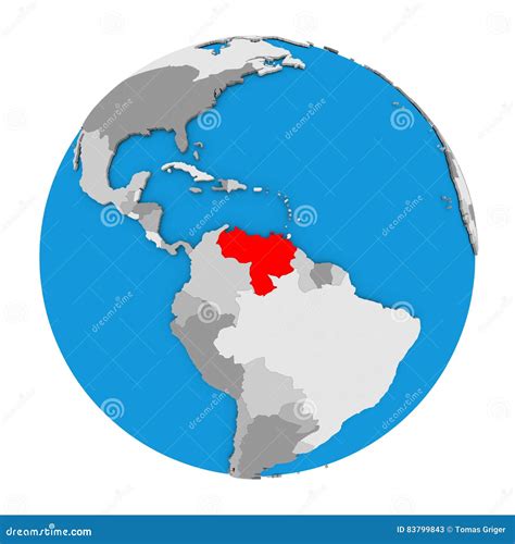 Venezuela On Globe Stock Illustration Illustration Of Full 83799843