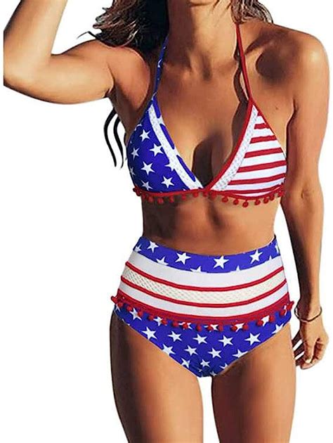 Usa Flag Bikini Womens American Flag Swimsuit Bikini 4th Of July